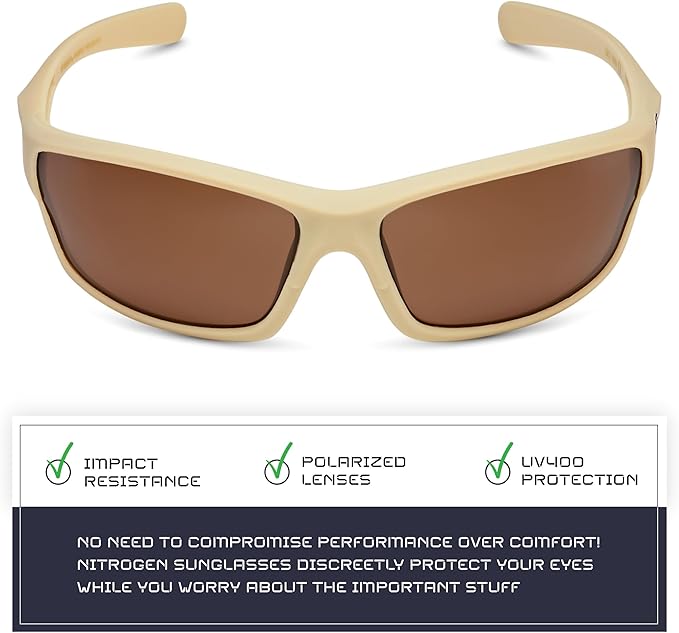 Nitrogen Polarized Wrap Around Sport Sunglasses for Men Women UV400 Driving Fishing Running Sun Glasses