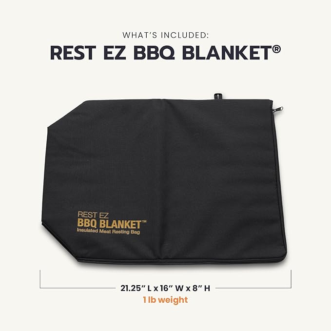 Rest EZ BBQ Blanket® - Insulated Meat Resting Bag for Moisture Retention and Tender BBQ - Heavy-Duty with Wide Mouth Design for Briskets, Pork Shoulders, Steaks