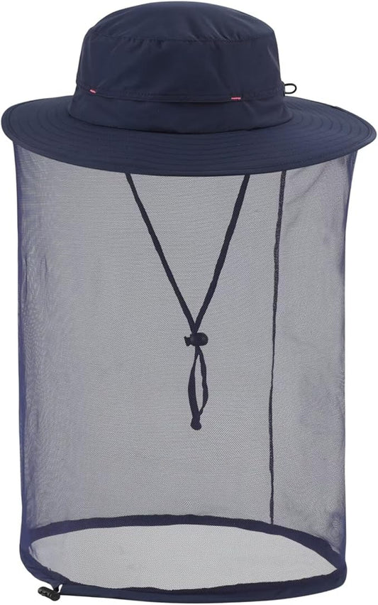 Connectyle Men's Mosquito Net Hat for Fishing Gardening Beekeeping Hiking Boonie Hat Outdoor UPF 50+ UV Sun Protection Hat