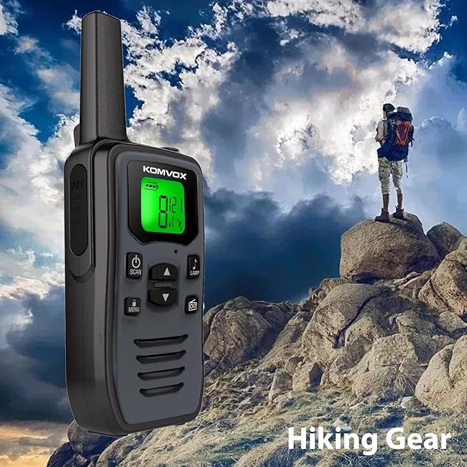 Long Walkie Talkies for Adults with 36 Channels, Two-Way Radio Walkie Talky with NOAA Weather Alerts, Emergency Radio for Camping Hiking Gear