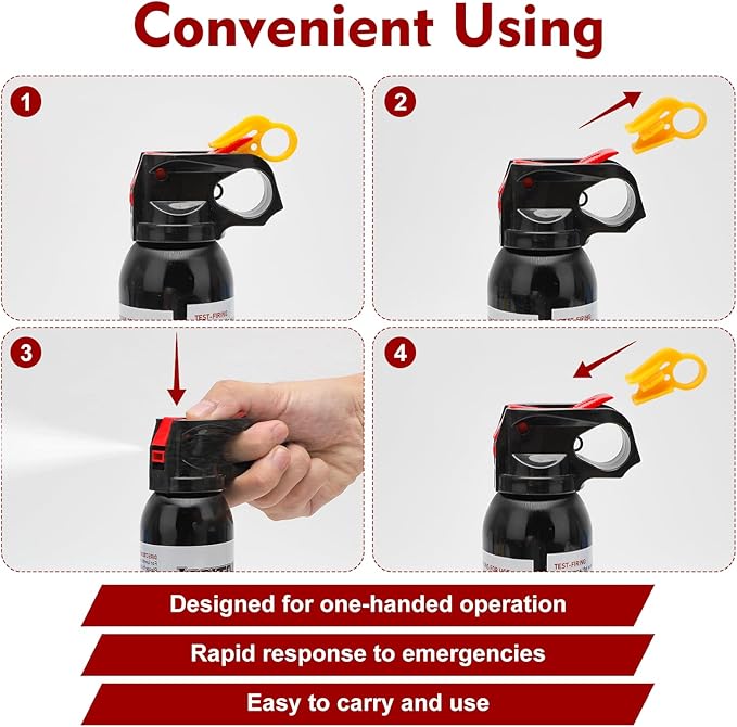 Powerful Compact Pepper Spray, Outdoor Personal Protection, Maximum Strength for Camping, Hiking, Outdoor Activities