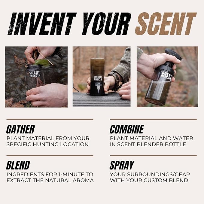 Deer Hunting Attractant, Bear, Elk, & Trapping Hunting Cover Spray - Create Your Own Cover Scents - Essential Hunting Accessories