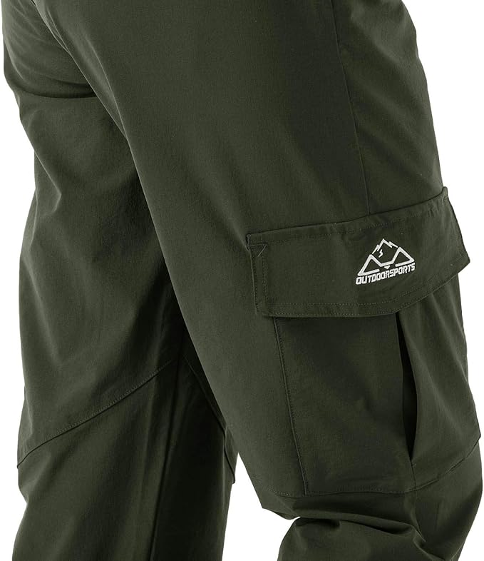 Rdruko Women's Hiking Cargo Pants Water-Resistant Quick Dry UPF 50+ Travel Camping Work Pants Zipper Pockets