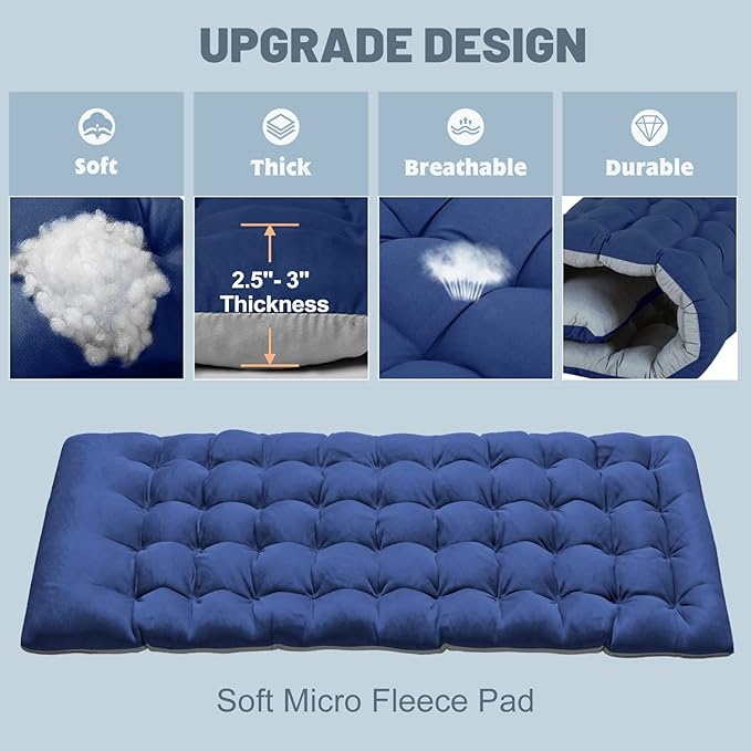 Slsy Folding Camping Cot for Adults with Pad, Padded Portable Sleeping Cots, Camp Bed with Carry Bag for Outdoor Travel, Beach, Hiking