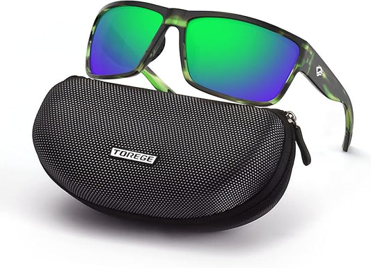 TOREGE Polarized Sports Sunglasses for Men and Women Cycling Running Golf Fishing Sunglasses TR26