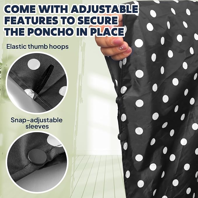 ANYOO Waterproof Rain Poncho Lightweight Reusable Hiking Hooded Coat Jacket for Outdoor Activities