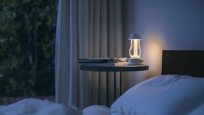 BALMUDA The Lantern | Rechargeable LED Lantern | 3 Light Modes: Candle, Amber, & Warm White | Battery Operated | Lightweight | Water-Resistant | US Version | White