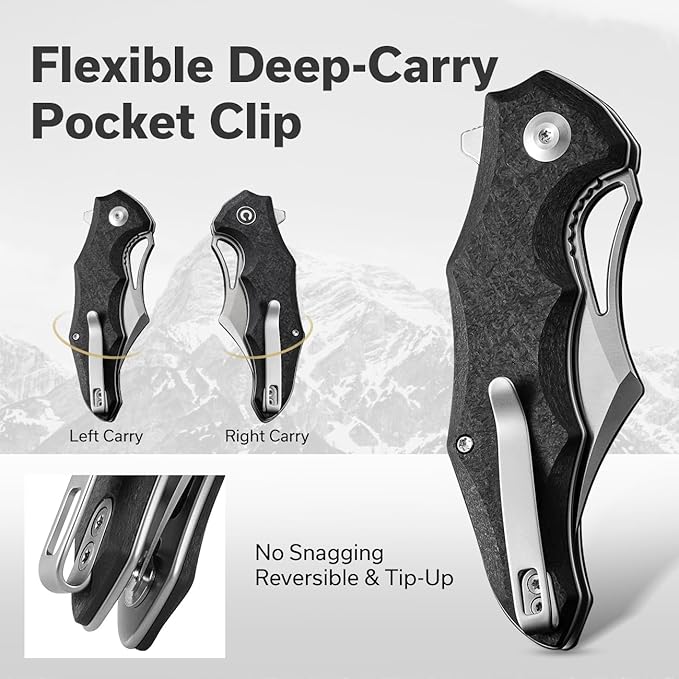 CIVIVI Chiro Cool Pocket Knife for EDC, Folding Knife with Flipper 3.1" 14C28N Blade G10 Handle, Utility Knife for Men Women C23046-3