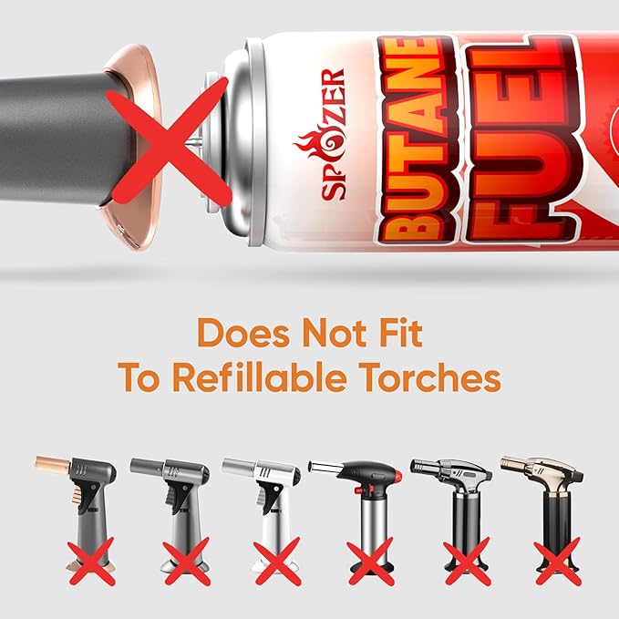 8oz Butane Canister, 227g Butane Gas For Camping Stoves And Torch Heads