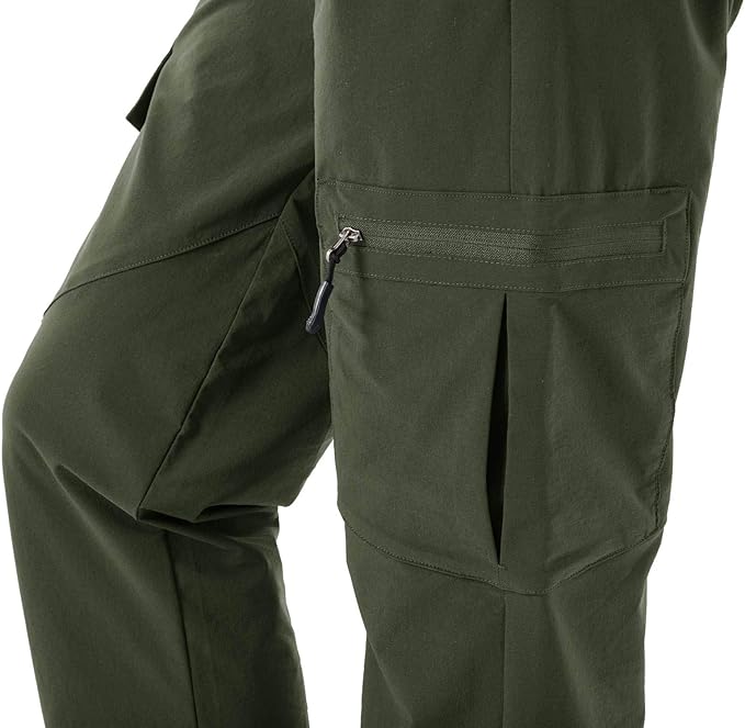 Rdruko Women's Hiking Cargo Pants Water-Resistant Quick Dry UPF 50+ Travel Camping Work Pants Zipper Pockets