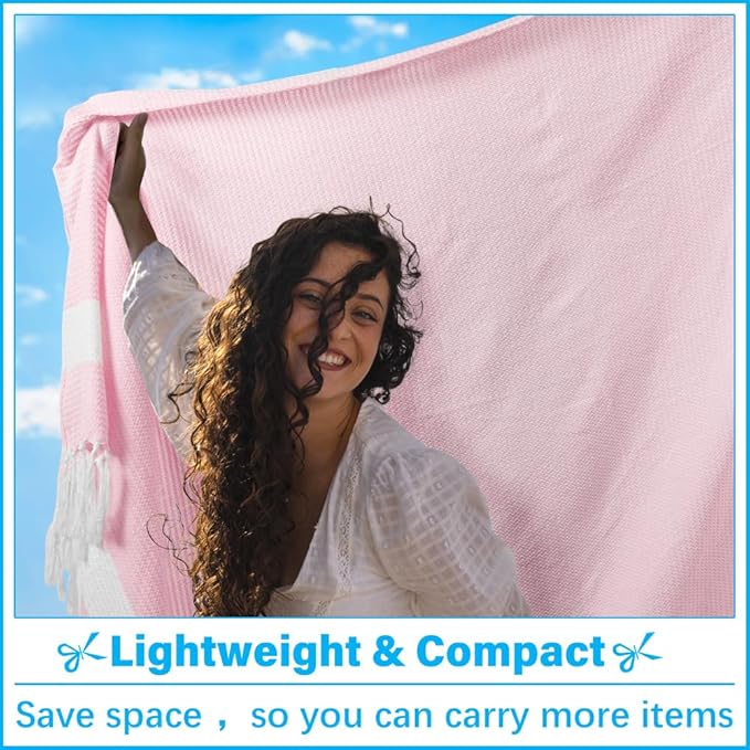 Oversized Turkish Beach Towel Blanket XXL Cotton Sandproof Towels Boho Woven Extra Large Big Sand Free Giant Throw Blankets Huge Quilt XL Picnic Camping Necessities Cloud for Adult Gifts