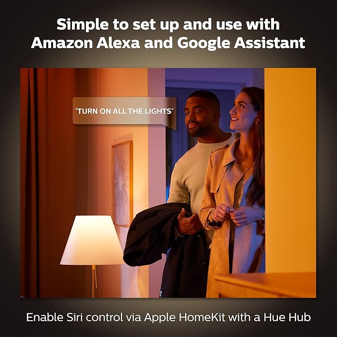 Philips Hue Flourish Smart Table Lamp, White- White and Color Ambiance LED Color-Changing Light- 1 Pack - Control with Hue App- Compatible with Alexa, Google Assistant, and Apple Homekit