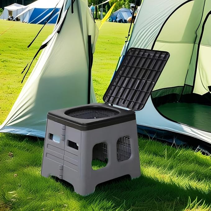 Camping Toilet for Adults - Portable Folding Toilet with Lid,Travel Portable Potty for Adults,Porta Potty Car portable potty