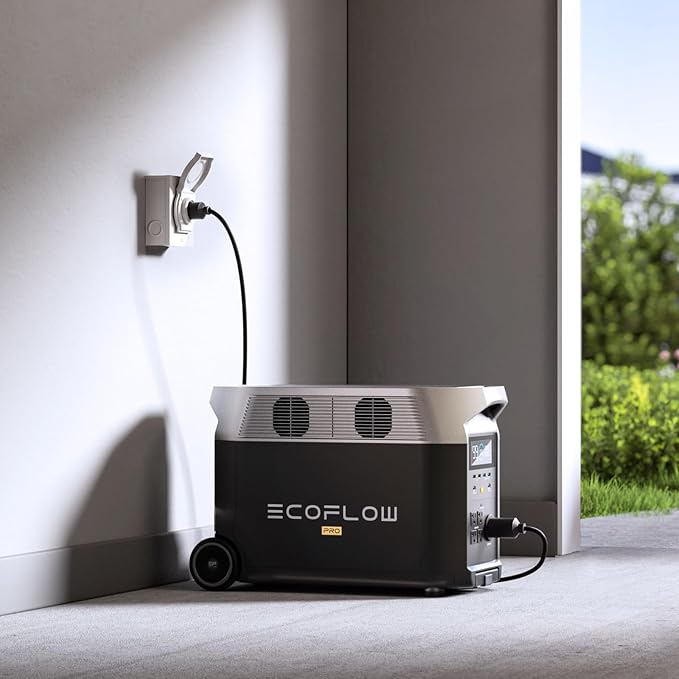 EF ECOFLOW Portable Power Station 3600Wh DELTA Pro, 2.7H to Full Charge, 5 AC Outlets, 3600W, 120V Lifepo4 Power Station with Expandable Capacity, Solar Generator for Home Use, Blackout, RV