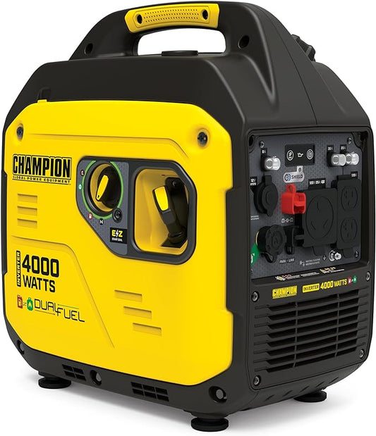 Champion Power Equipment 4000-Watt Dual Fuel RV Ready Portable Inverter Generator with Quiet Technology and CO Shield