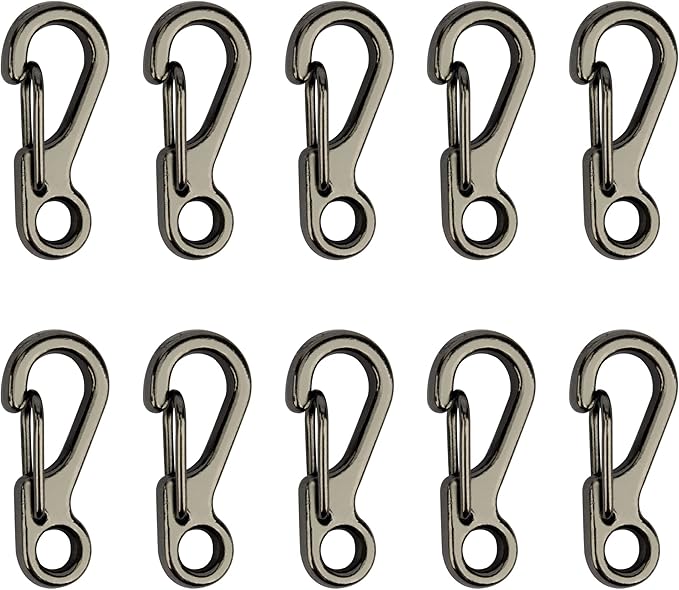 SWATOM Small Mini Carabiner Clip Tiny Spring Snap Hook Keychains Micro Carabiners for Paracord EDC Alloy Key Rings Outdoor Hiking Fishing Camping Backpack Accessories
