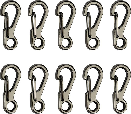 SWATOM Small Mini Carabiner Clip Tiny Spring Snap Hook Keychains Micro Carabiners for Paracord EDC Alloy Key Rings Outdoor Hiking Fishing Camping Backpack Accessories