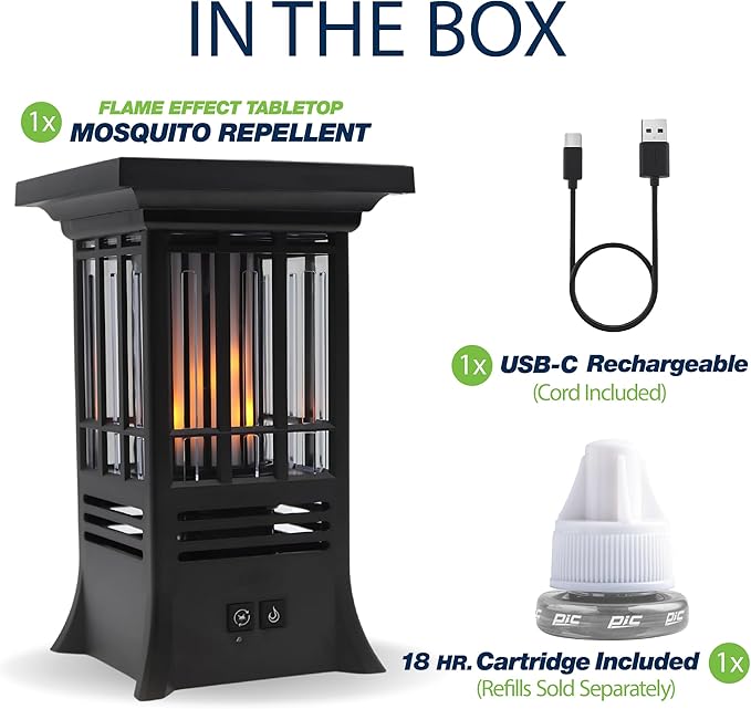 PIC Solar Flame Effect Tabletop Mosquito Repellent
