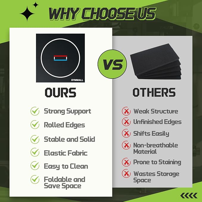 GYMMALL Wrestling Mat 10'x10'/6.6'x10' for Home Outdoor Indoor, 1.2" Thick Foldable XPE Jiu Jitsu Floor Exercise Mat for Gymnastics, PE Training, BJJ, MMA, Martial Art, Grappling, Judo, Boxing, Yoga