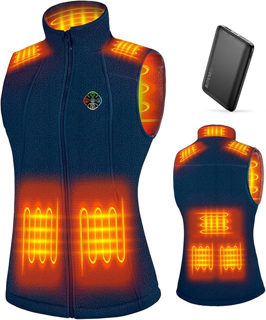 KOVNLO Heated Vest Women with Battery Pack Included, Smart Electric Lightweight Heated Jacket