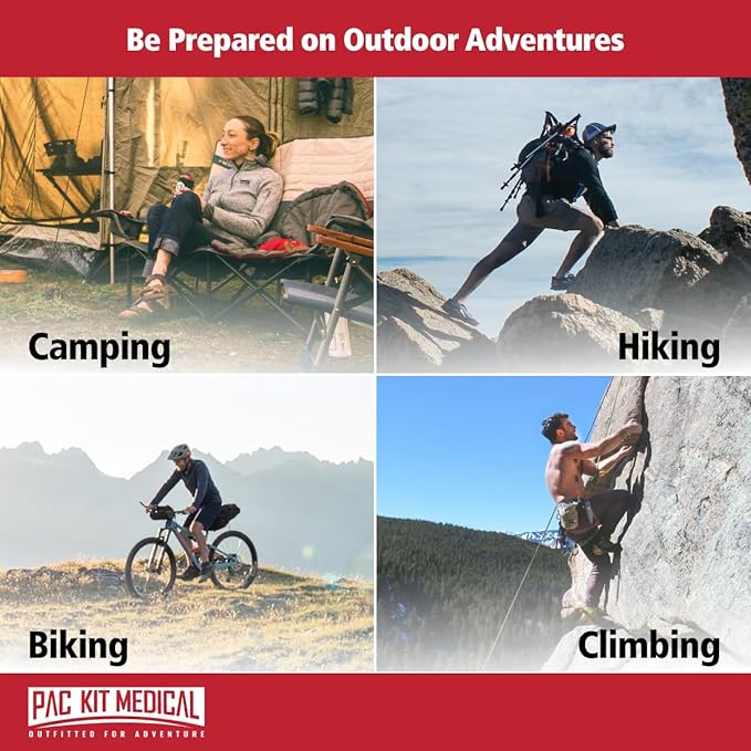 Pac-Kit Trailblazer 1 Outdoor First Aid Kit for Hiking, Camping and Outdoor Travel, 65 Pieces