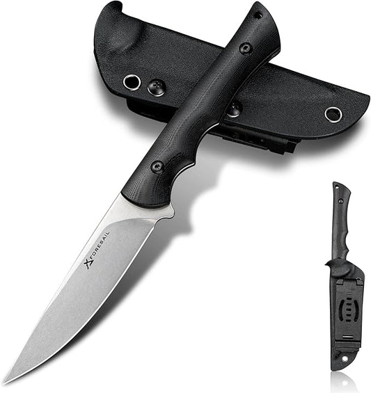 Fixed Blade Knife,3.86inch DC53 Steel Blade and G10 Handle,with Kydex Sheath,Fixed Blade EDC Tactical Knife for Men Women, Outdoor Hunting Hiking Survival Camping Knives.