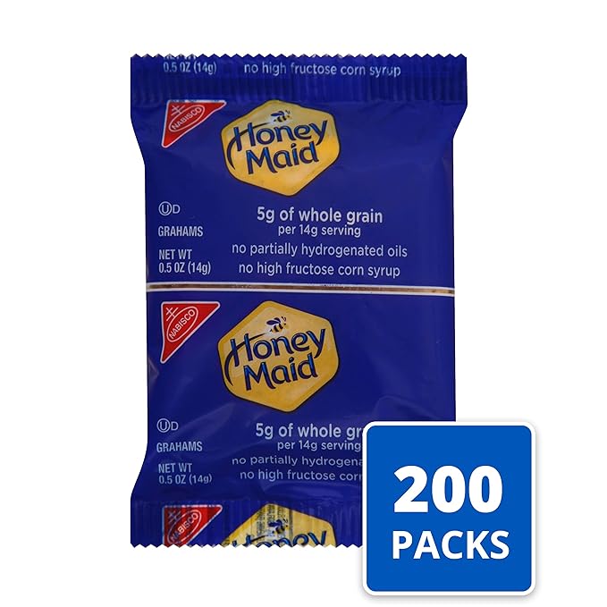 Honey Maid Graham Crackers, Bulk Lunch Snacks, 200 - .5 oz Snack Packs