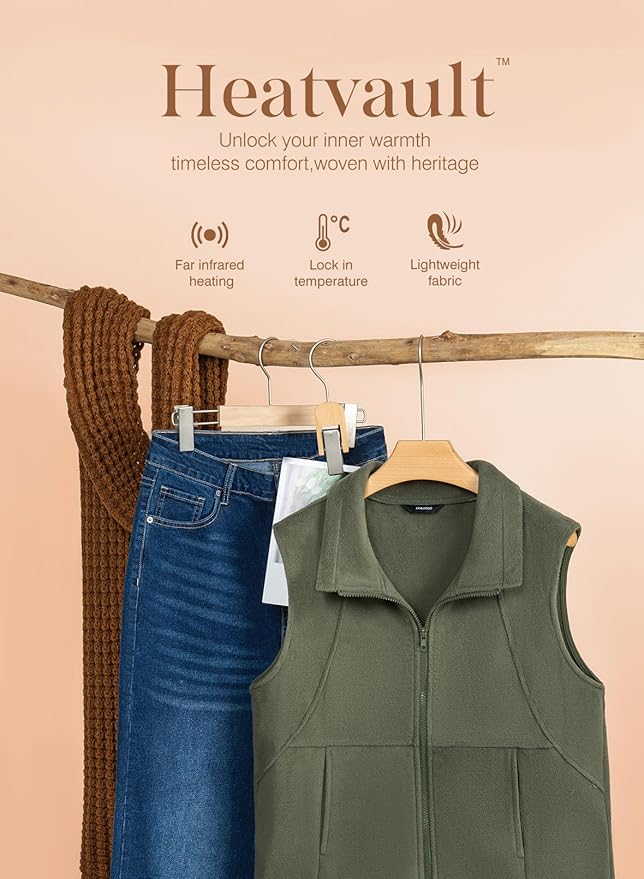 Dokotoo Women's Full Zip Polar Fleece Vest Warm Winter Sleeveless Cardigan Lapel Collar Sherpa Coat Outerwear with Pocket
