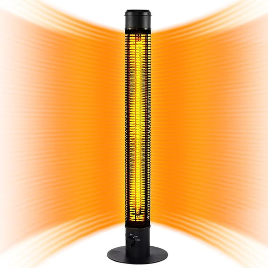 Patio Heaters for Outdoor Use, 45" 1500W Outdoor Electric Heaters, Large Standing Infrared Outdoor Heaters for Patio, Carbon Fiber Radiant Heater for Yard, Garage, Home