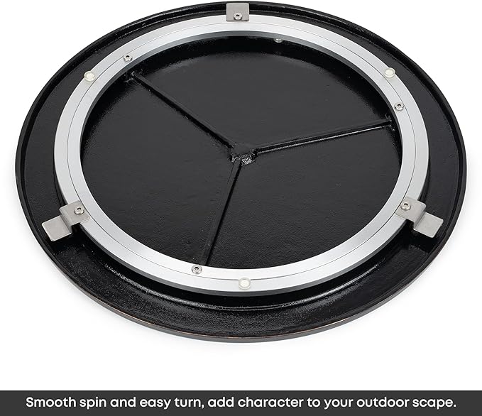 Stanbroil Cast Aluminum Fire Pit Lid, Rust-Free Lid for Outside Fire Pit or Table, Lazy Susan for Agio and TK Classics