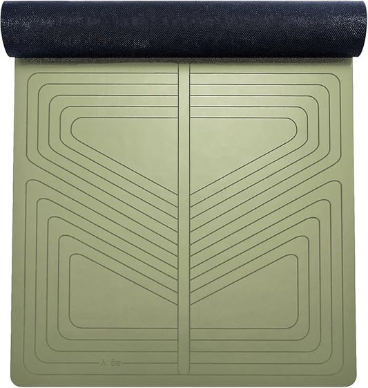 agoy Pro+ Warrior - Premium Non-Slip Yoga Mat – Eco-Conscious Design - PU Mat With Wet/Dry Grip+ - Focus Alignment - Lazer-Etched Technology - A Portable Standard Size Mat for All Styles of Yoga