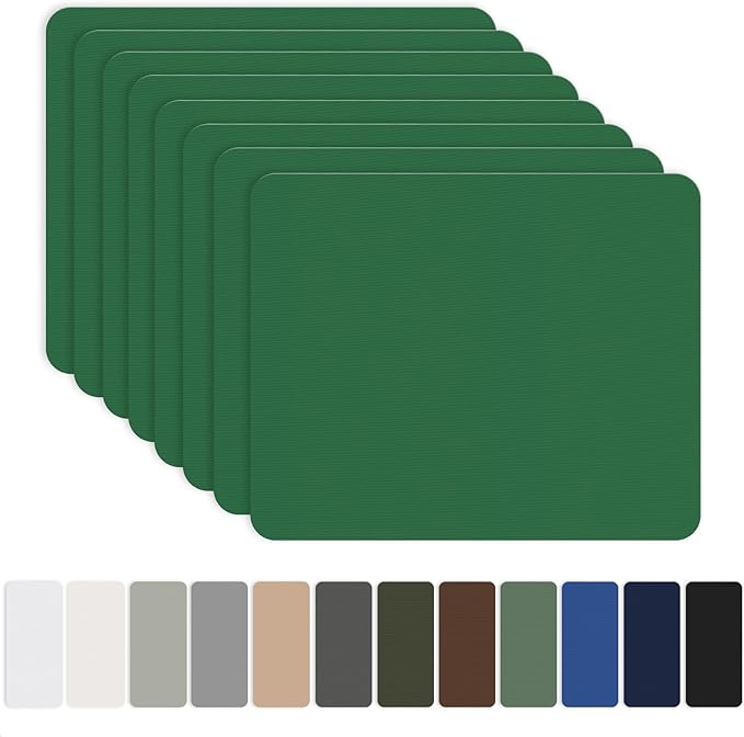 8 Pieces 7.87 x 5.9 inch Nylon Repair Patches Nylon Fabric Patch Self-Adhesive Nylon Repair Tape Waterproof Lightweight Outdoor Gear Repair Patch Kit for Down Jacket Clothing Tent Bag (Forest Green)