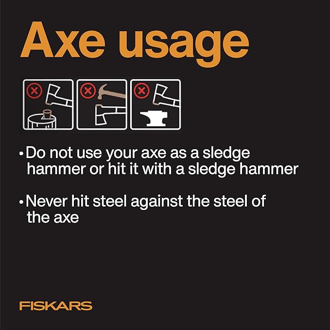 Fiskars X7 Hatchet Lightweight Wood Splitter for Small to Medium Size Kindling with Proprietary Blade and Shock-Absorbing FiberComp Handle, Lawn and Garden Tool, 14 inch, 1.5 pounds