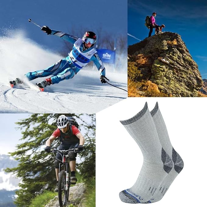 Merino Wool Men Crew Socks Warm Socks Athletic Socks for Men, Suitable for Hiking,Trekking,Camping …