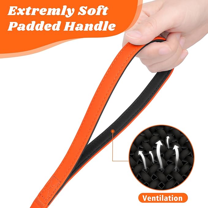XiaZ Waterproof Dog Leash Long, Training Long Line Lead for Large Medium Small Dogs Outside Walking, Playing, Camping, or Yard (10FT, Orange)