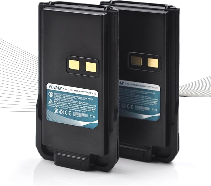(2-Pack) 7.4V 3200mAh Li-ion Battery Replacement for Retevis RT29 Ailunce HD1 Walkie Talkie Two Way Radios