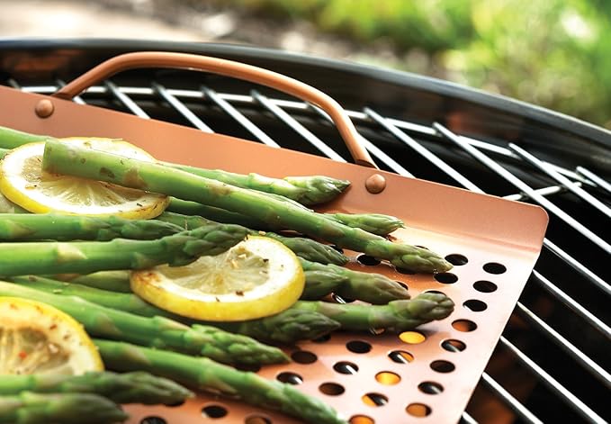 Outset QN71 Large Grill Grid with Handles, Copper Non-Stick