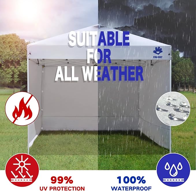Instant Canopy Tent Sidewalls for 10x10 Pop Up Canopy Waterproof,99% UV Protection，3 Piece Sidewalls, Black(3PCS Sidewall Only, Canopy Tent NOT Included)