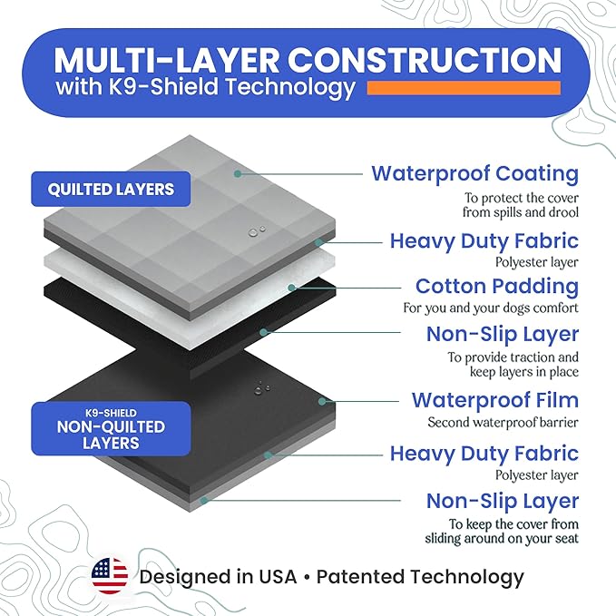 4Knines SUV Cargo Liner for Dogs, Trunk Mat for SUV, Durable Cargo Cover, Protector – Compatible with 60/40 Split Bench & Armrest Pass-Through, Waterproof, Machine Washable, Non-Slip (X Large, Grey)