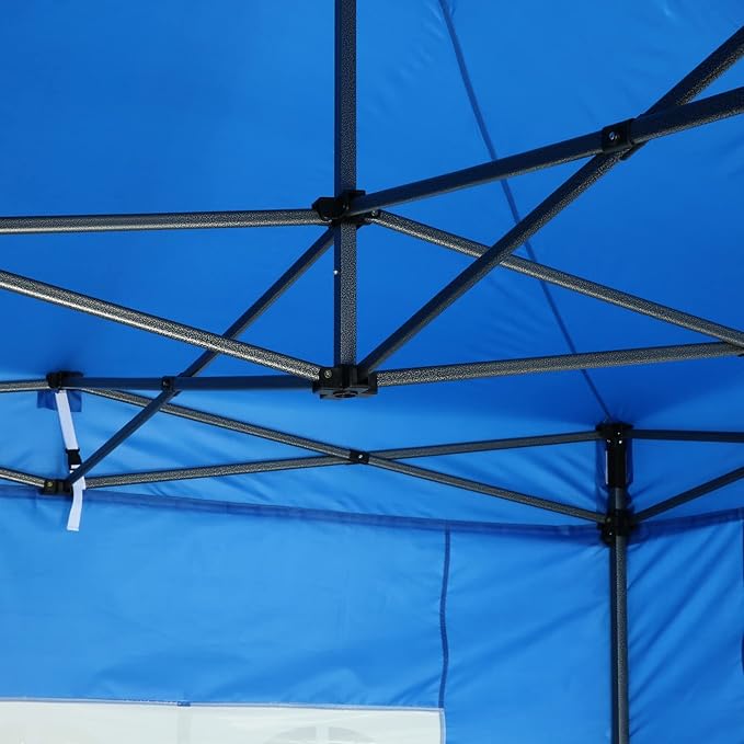 COBIZI 10x10 Pop Up Canopy with 4 Sidewall,Heavy Duty Canopy UPF 50+ All Season Wind Waterproof Commercial Outdoor Wedding Party Tents for Parties Canopy Gazebo with Roller Bag (10 x 10 ft White)