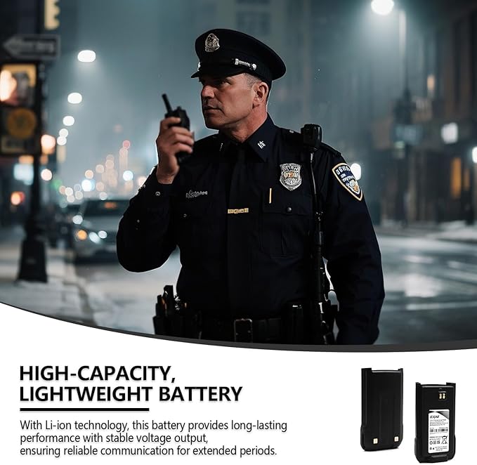 elxjar (2-Pack) 7.4V 1650mAh BL1719 Li-ion Replacement Battery for Hytera HYT TC-508 TC-518 TC-580 TC-446S TC-510 TC-585 TC-500S Two-Way Radio