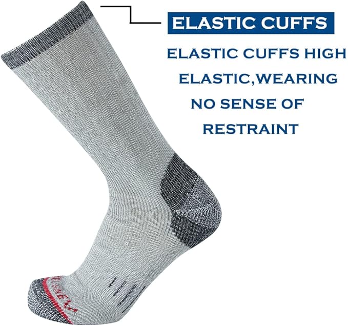 Merino Wool Men Crew Socks Warm Socks Athletic Socks for Men, Suitable for Hiking,Trekking,Camping …