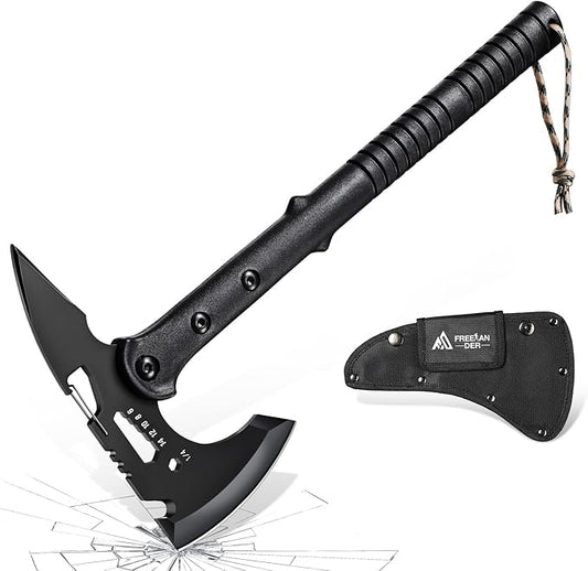 Freelander Hatchet, Sharp Outdoor Axe, Portable Camping Axe with Clip and Sheath, Durable Hatchet for Camping, Hiking, and Outdoor Use with Comfortable Handle