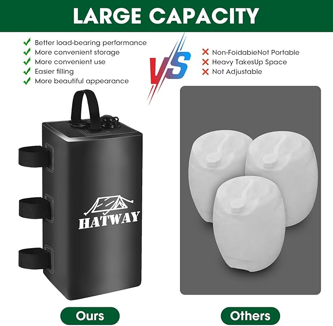 Canopy Weights,132 LBS Canopy Water Weight Bag Set of 4 Leg Weights for Pop Up Gazebo,Canopies,Tent-4 * 15L-Black