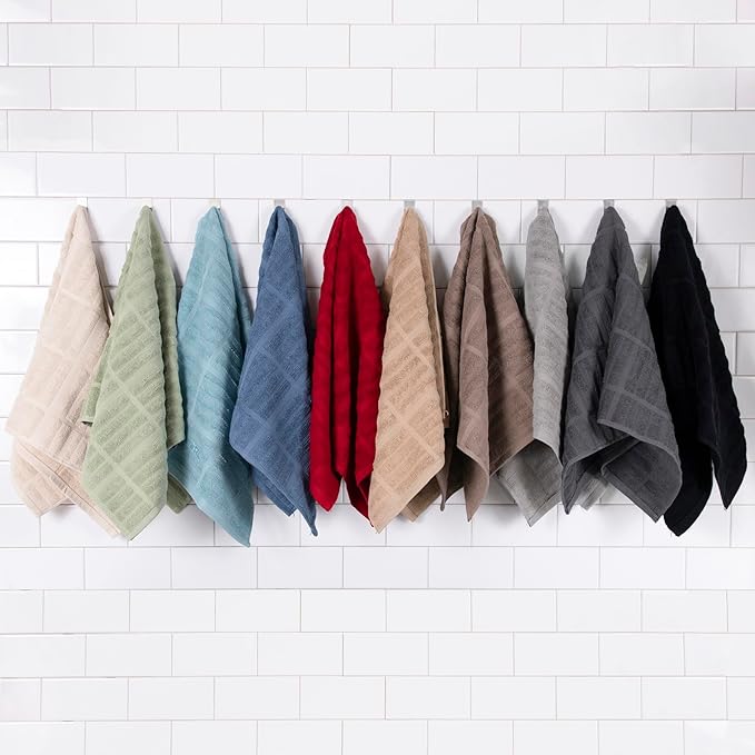 All-Clad Solid & Coordinate Kitchen Towels: Highly Absorbent, Super Soft Long Lasting 100% Cotton, 17" x 30" Tea Towels for Cleaning & Drying Dishes, Pans, Glassware, Countertops, 4-Pack, Black