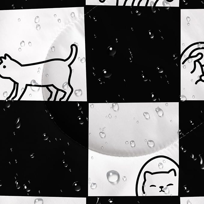 Kids Sleeping Bag for Boys Girls,Checkerboard Cat Print-Lightweight Warm Portable Outdoor Indoor-Waterproof Cold Weather Resistant Sleeping Bag for Camping Hiking