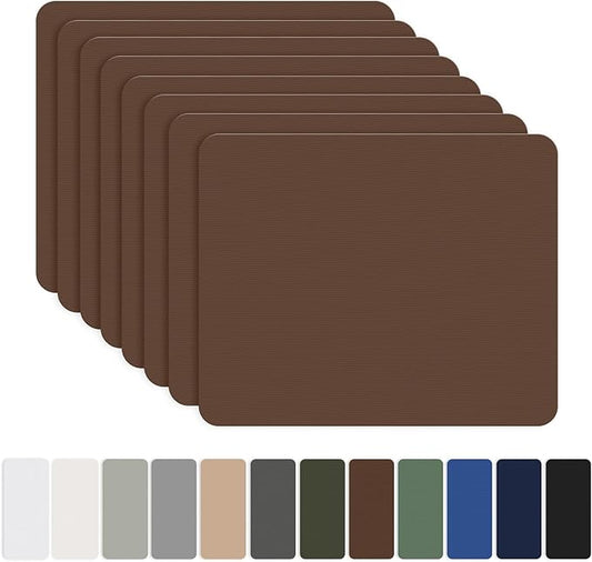 OAZ 8 Pieces 7.87 x 5.9 inch Nylon Repair Patches Nylon Fabric Patch Self-Adhesive Nylon Repair Tape Waterproof Lightweight Outdoor Gear Repair Patch Kit for Down Jacket Clothing Tent Bag (Brown)