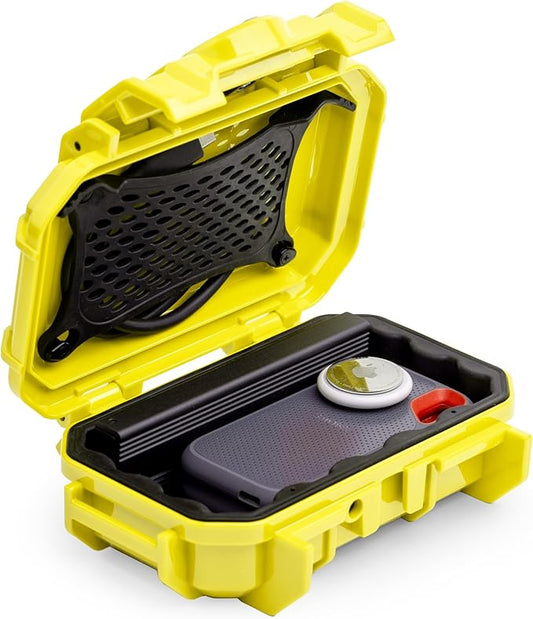 Evergreen 52 Waterproof Dry Box Protective Case - Travel Safe/Mil Spec/USA Made - for Cameras, Camping, Fishing, Hiking, Traveling, Water Sports, Knives, Survival (Yellow)
