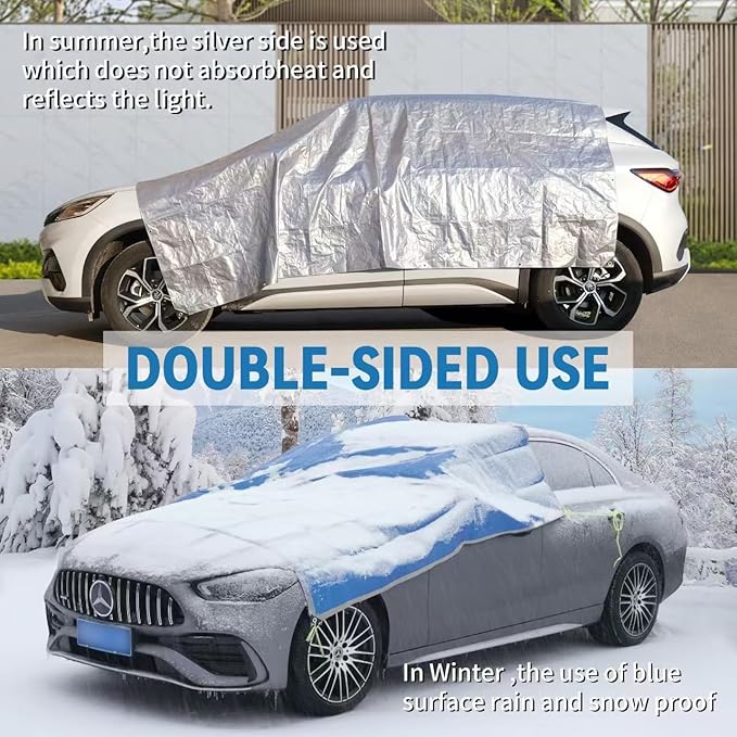 TARPAL Tarp 6x6 Feet (2 Pack) Tarp Waterproof Small tarp 7.5mil Waterproof tarps for Outdoors,UV Protection,Rip and Tear Proof,Poly Tarpaulin(Silver/Blue)