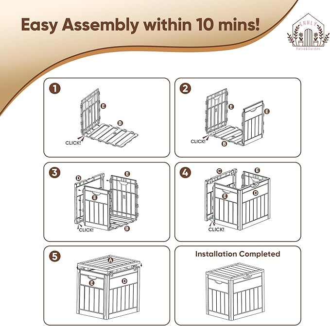 31 Gallon Deck Box, Small Outdoor Storage Box Waterproof, Lockable Secure Package Bin Delivery Box for Outside Front Porch, Patio Cushions Storage Box, Delivery Driver Snack Box for Porch, Black